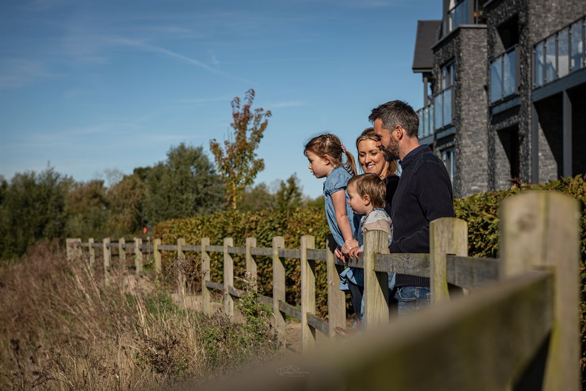 Extended family group photograph in scenic outdoor location