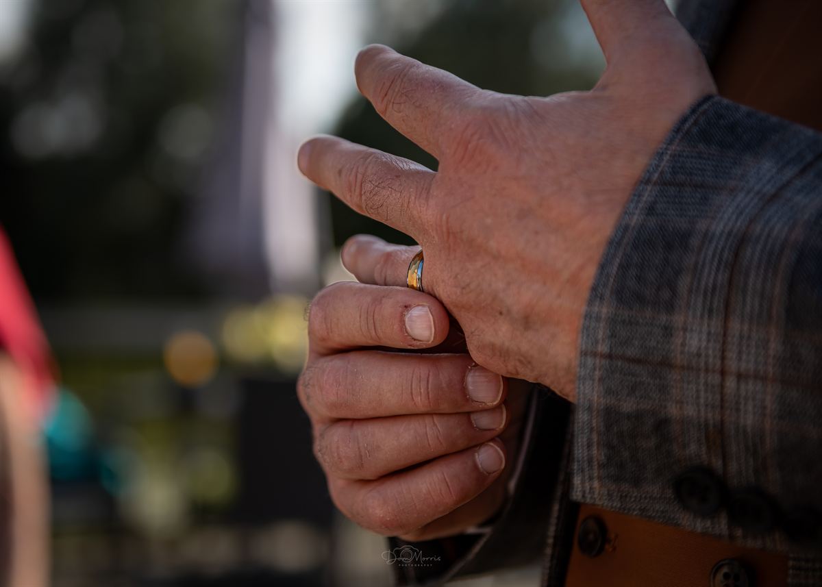 Emotional father of the bride moment captured candidly